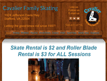 Tablet Screenshot of cavalierfamilyskating.com